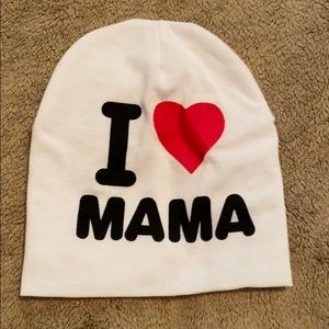 Baby girl “i ❤️ mama” hat